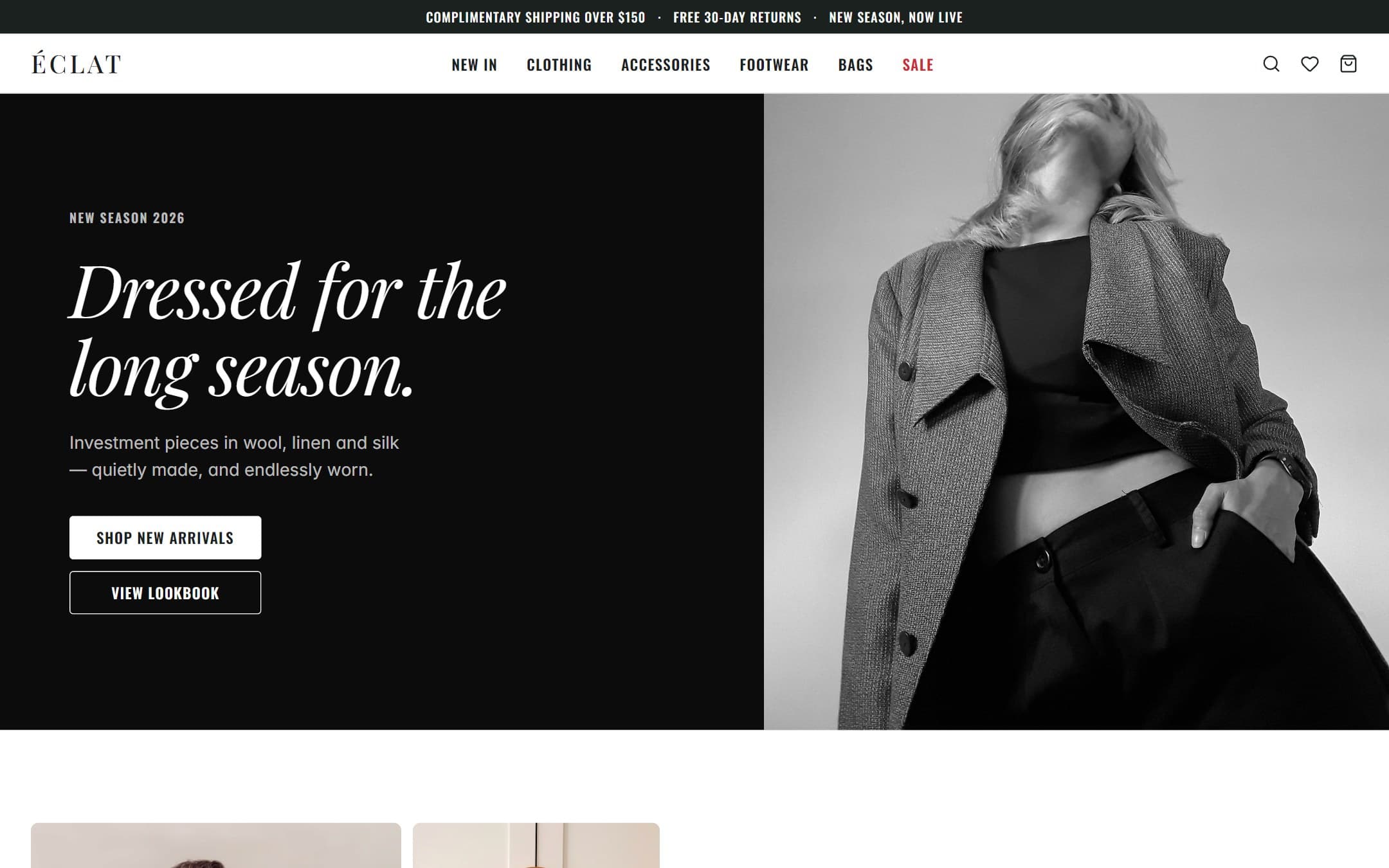 ÉCLAT website screenshot